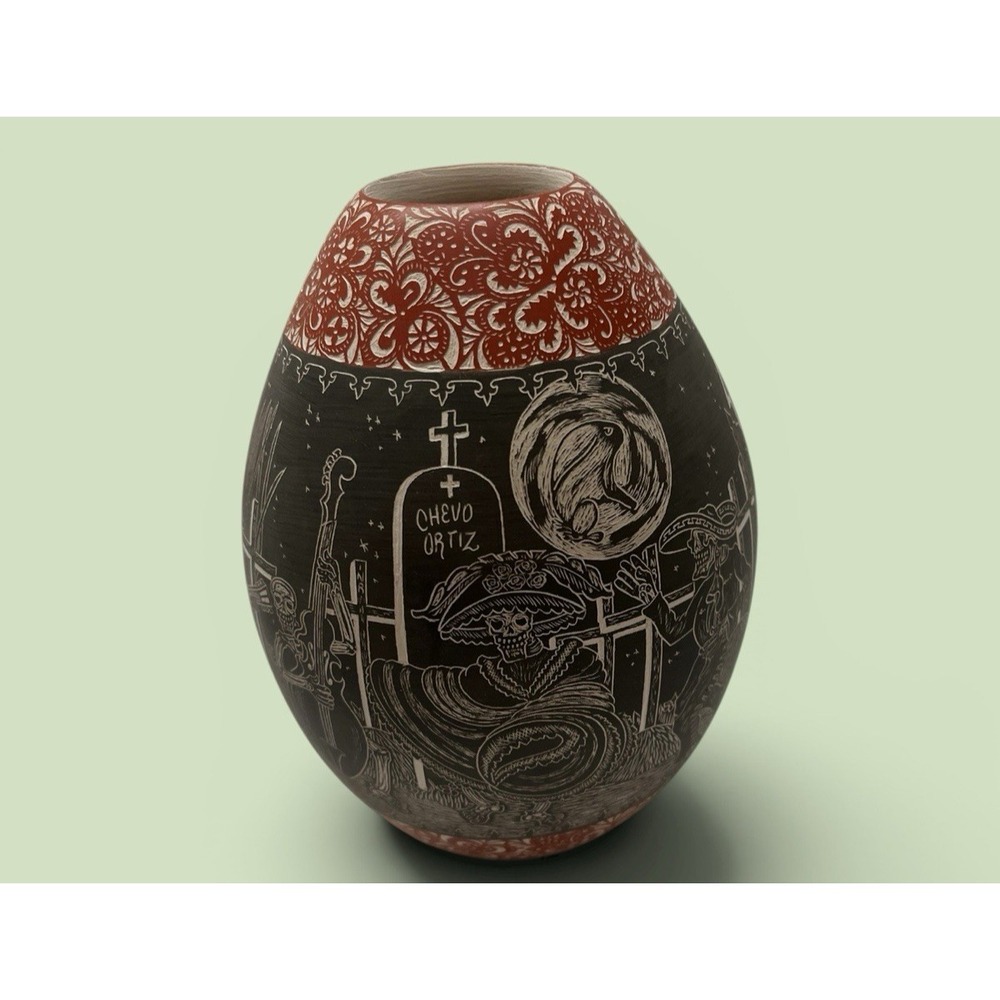 Mata Ortiz Pottery Day of the Dead Night Javier Martinez Cemetery Ravens Mexico